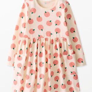 Hanna Andersson pink pumpkin print dress